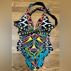 Trina Turk One Piece Bathing Suit, Size 6, EUC